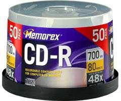 Wholesale Closeouts - Memorex 80 Minute Recordable CD-Rs
