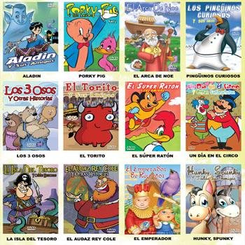 Wholesale Spanish Cartoon DVDs Box 6