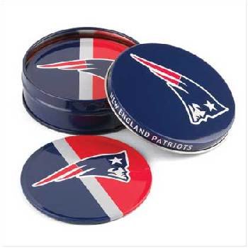 Wholesale Tin Coaster Set - New England Patriots