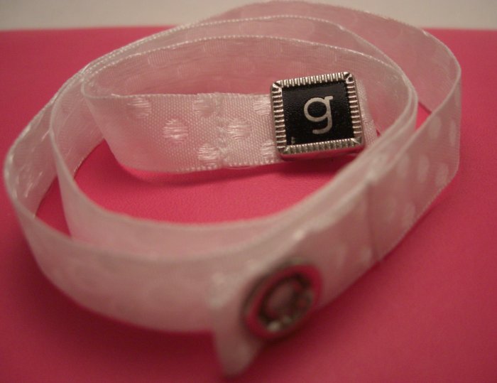 White Polka Dot Initial Infant Belt