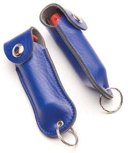 HeatWave 180,000 SHU 1/2 oz. Leather Key Chain Blue#PSK5-18 NEW LAW ENFORCEMENT FORMULA