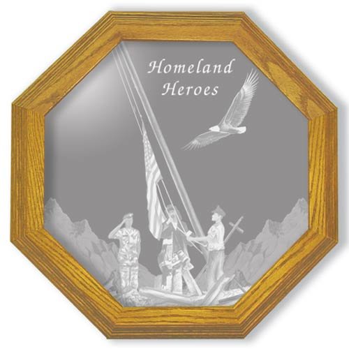28" Homeland Heroes Etched Wall Mirror