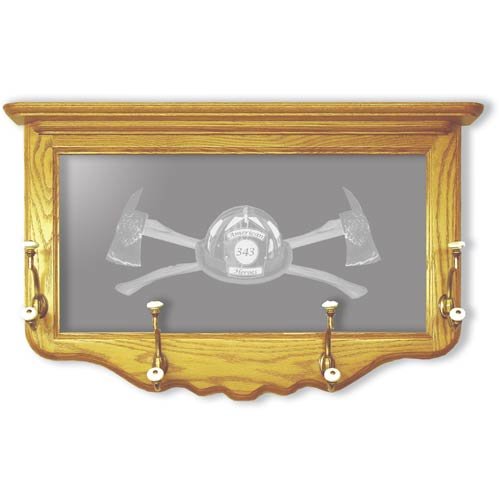 18"x30" Axe 343 Coat Rack and Etched Mirror