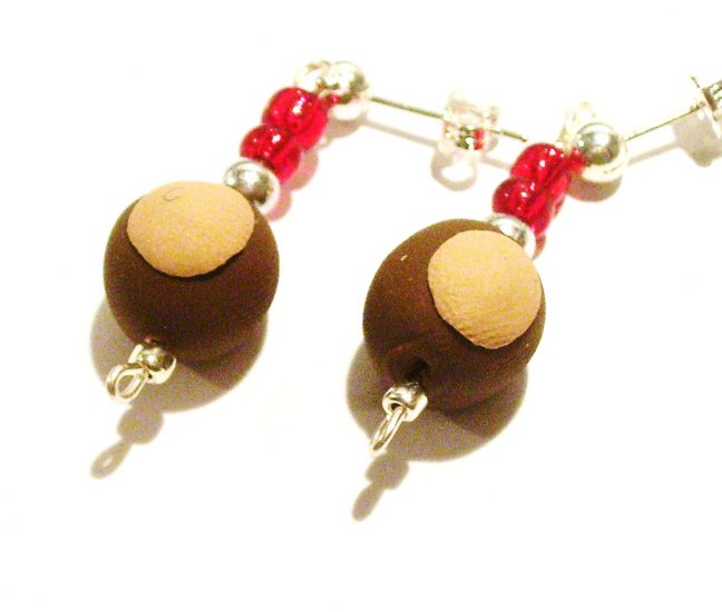 Small Buckeye Posts - Sterling Silver