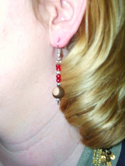 Long Buckeyes on Sterling Silver Hook