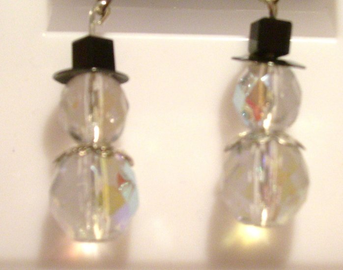 Icey Snowmen - Silver (Sterling Earwire)