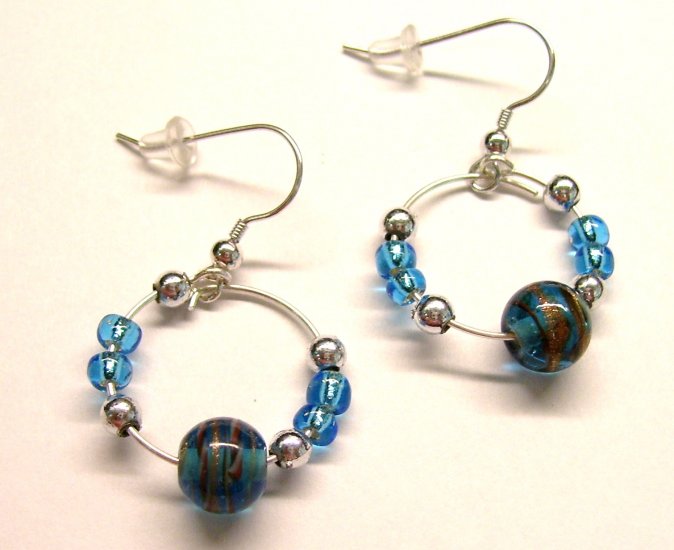 Small Galaxy Hoops - Blue