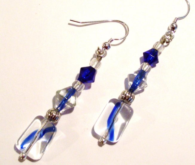 Blue Swirl Dangles