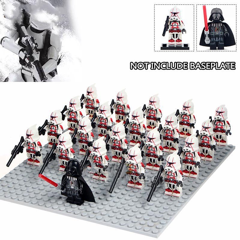 Star Wars Darth Vader White Red Stormtrooper Army Compatible Lego