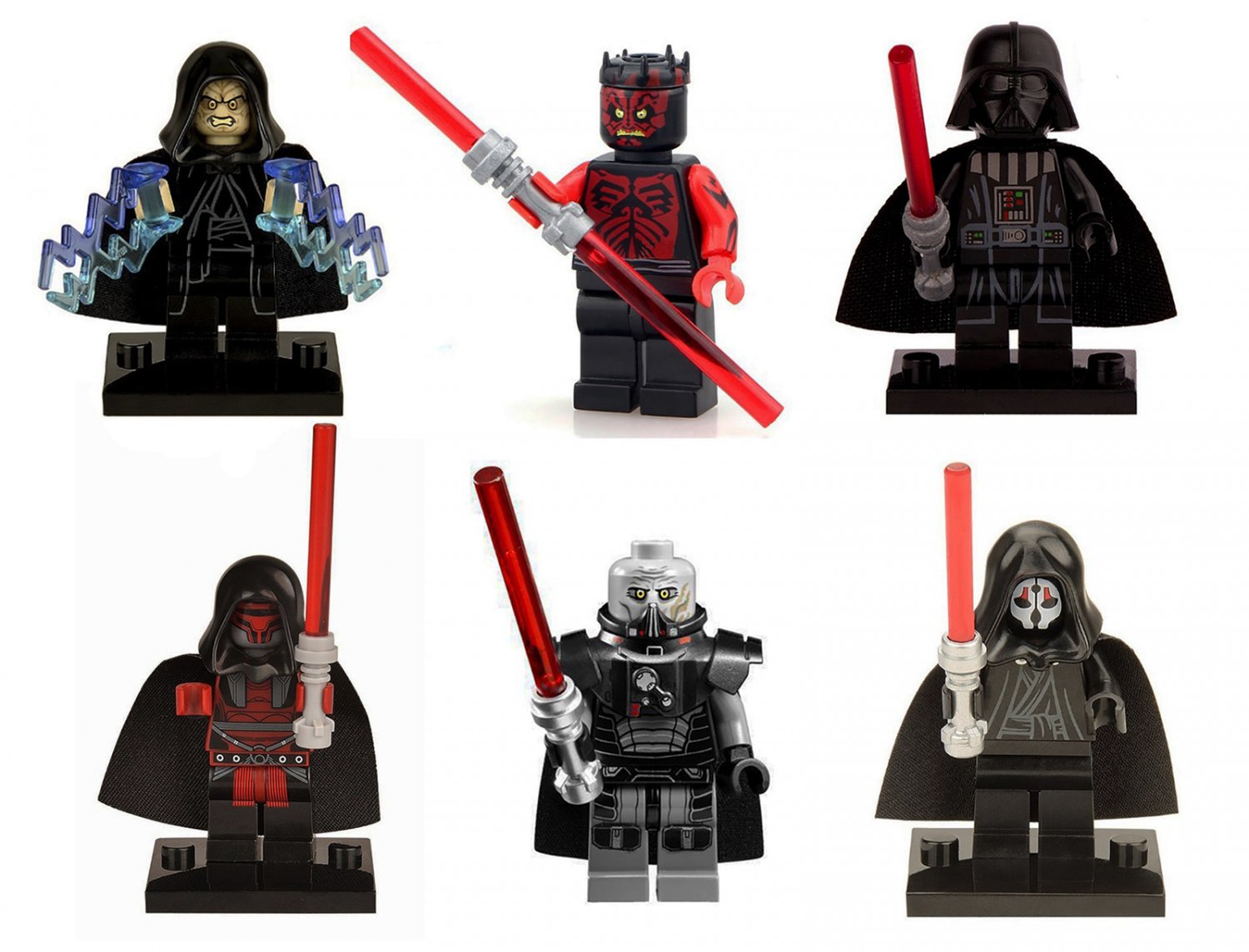 Custom Lego Star Wars Darth Revan Minifigure Lego Minifigures Building Toys