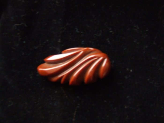 Dress Clip BAKELITE Chocolate color