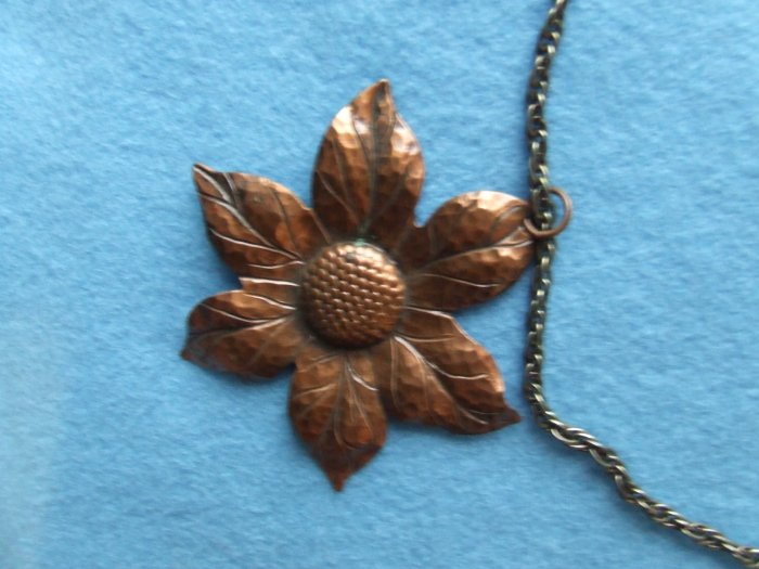 Necklace Copper flower