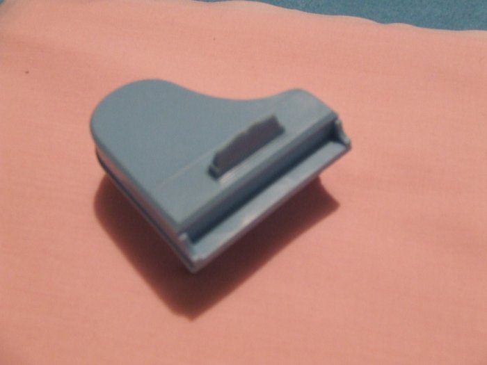 Dollhouse Furniture Molded blue plastic Piano marked Superior