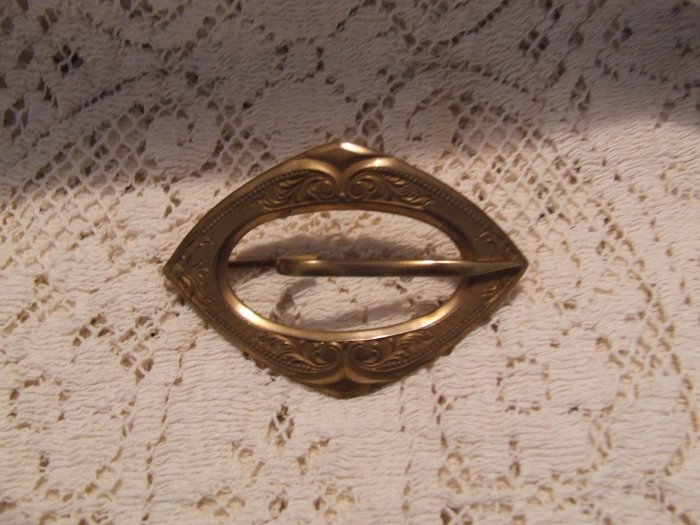 Sash Pin Art noveau gold-washed