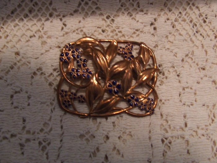 Pin Copper and cobalt enamel