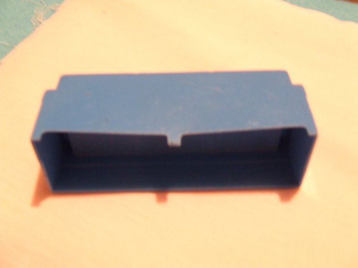 Dollhouse Furniture Molded Blue Plastic 3 Cushion Couch