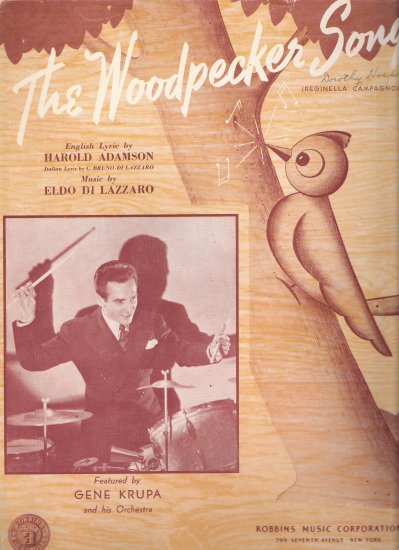 Sheet Music "The Woodpecker Song" Copyright 1939