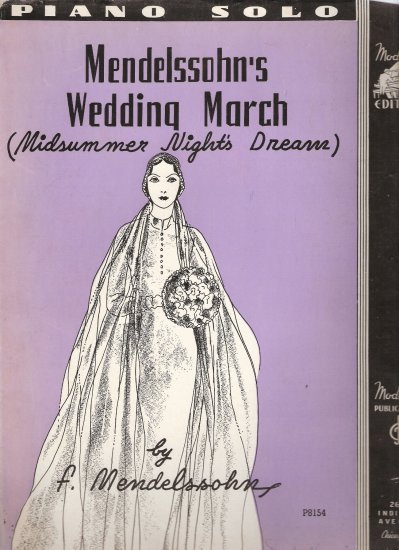 Sheet Music "Mendelssohn's Wedding March (Midsummer Night's Dream)