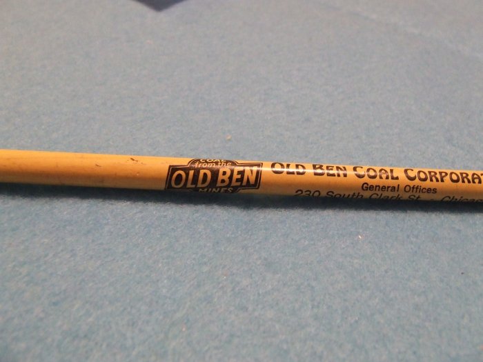 Advertising Wood Pencil "OLD BEN COAL CORPORATION"