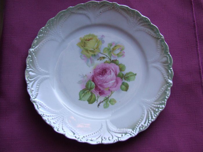 German Plate Roses Marked 'Orla Germany' $12.50 shipping included