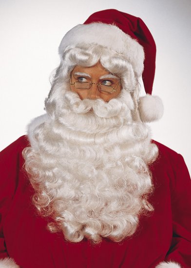 H-132 Deluxe Santa Wig & Whisker Set.