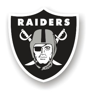 Oakland Raiders 12" Car Magnet