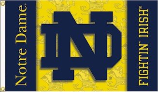 Notre Dame 2 sided 3' x 5' Outdoor Flag