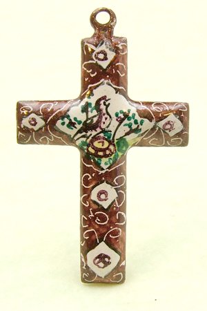 Brown Mina Kari Cross with Bird