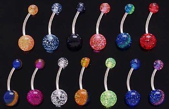 GLITTER BELLY RINGS