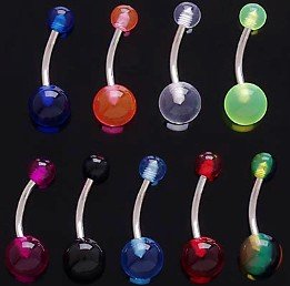 COLORED BELLY RING