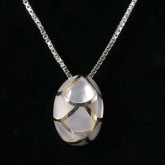 Sterling Silver & Mother of Pearl Necklace NEW