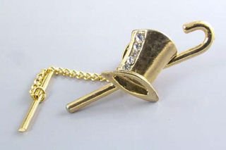 Top Hat & Cane Tie Tac by JJ