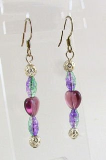 Glass Heart Earrings