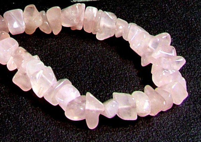 Genuine Rose Quartz Freeform bracelet