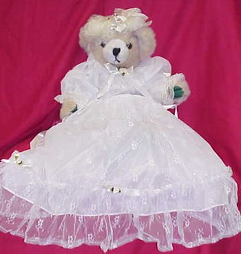 Plush Bear - Biege Satin & Lace