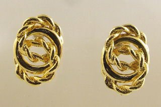 Goldtone Twisted Rope Earrings