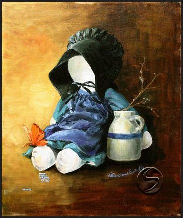 Friend & Butterfly Doll Toy Gallery Art Prints Wall Decor