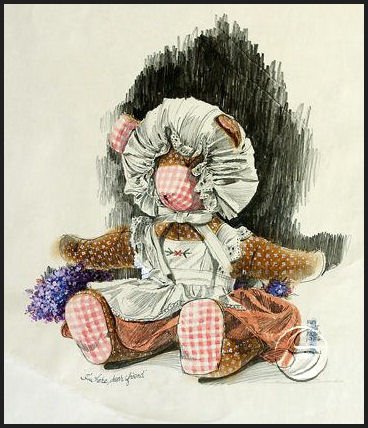 I'm Here Dear Friend Toy Doll Gallery Art Prints Home Decorating Wall Hanging Posters