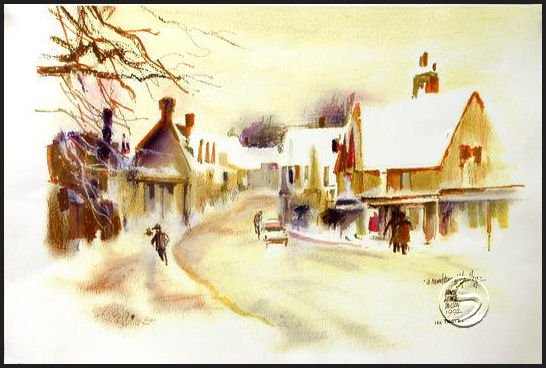A Rendition of Yardley Cityscape Gallery Art Prints Wall Decor Home Office Posters