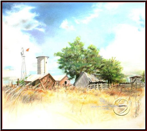 Somewhere Near Smithville MO Gallery Art Pastel Landscape 16"x20" Poster
