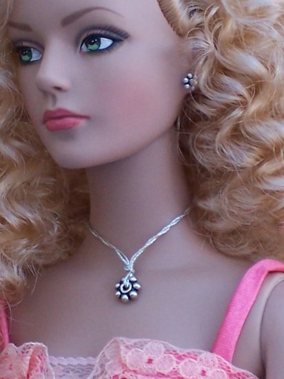 Sterling daisy set - Fashion Doll Jewelry