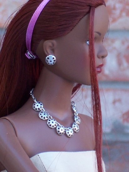 Silver Medallion set - Fashion Doll Jewelry