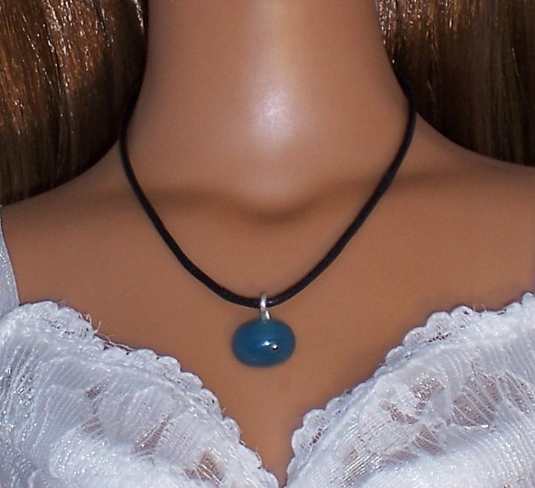 Blue stone pendant - BJD and Fashion Doll Jewelry