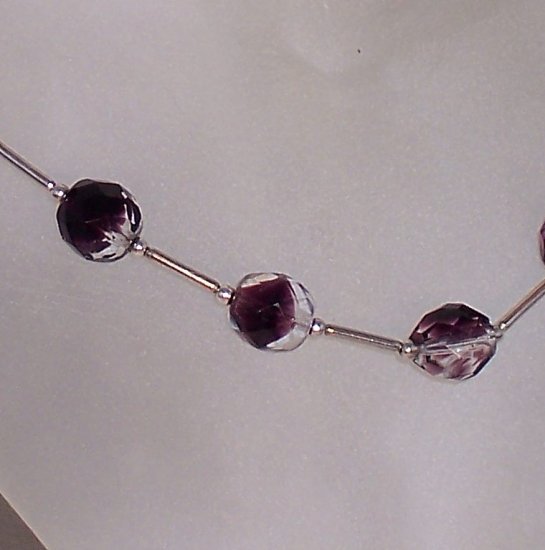 Two-tone purple glass "Tin Cup" style set