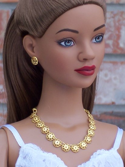 Gold Medallions set - BJD and Fashion Doll Jewelry