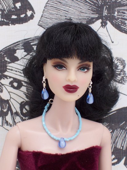 Light blue drop set - Fashion Doll Jewelry