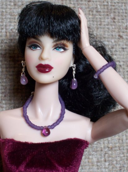 Grape bead drop set - Fashion Doll Jewelry