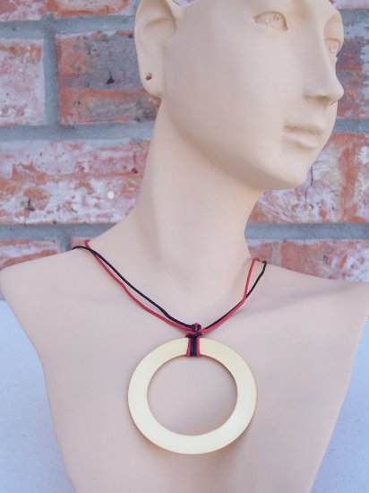 Gold circle pendant