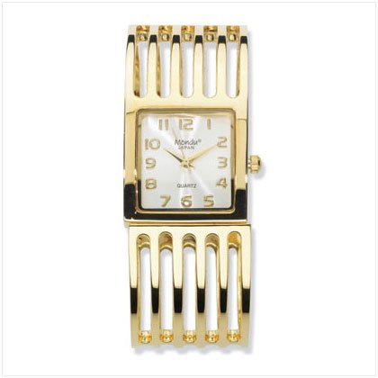 GOLD-PLATED BRACELET WATCH