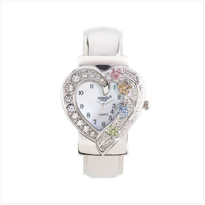 SPARLKING HEART CUFF WATCH